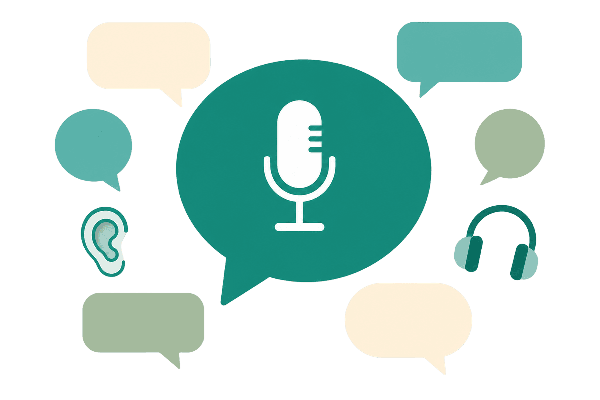 Voice and multilingual accessibility illustration